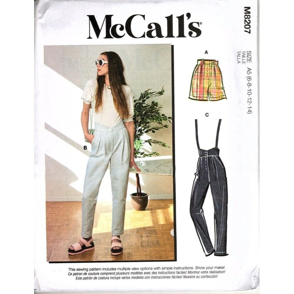 McCall's M8207 Misses 6 to 14 Pants and Shorts Uncut Sewing Pattern New
